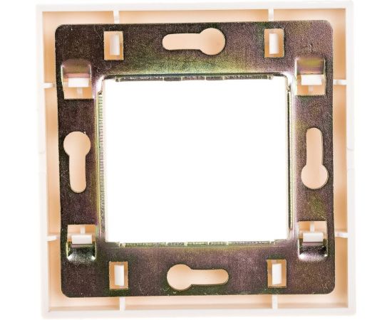 1-постовая рамка LANMASTER 45х45, с суппортом, белая LAN-FRS45x45/1-WH – изображение 4