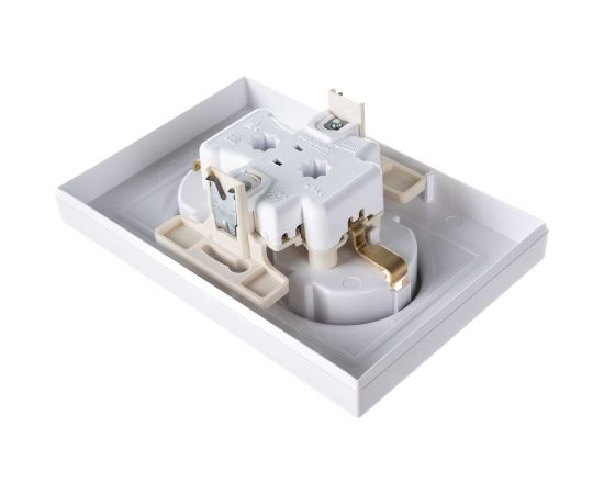 Двухместная розетка Schneider Electric ATLAS DESIGN с заземлением 16А в сборе белая ATN000124 – изображение 4