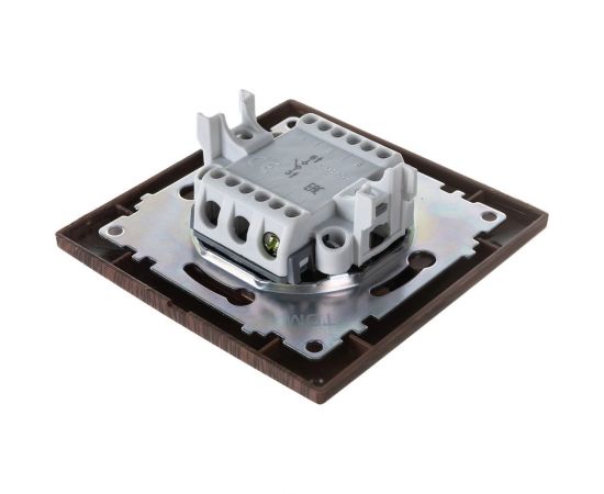 1-клавишный выключатель TDM 10А венге Лама SQ1815-0401 – изображение 4