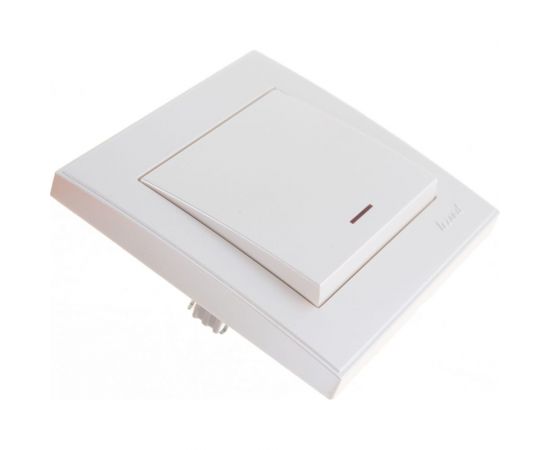 Выключатель с подсветкой LEZARD RAIN жемчужно-белый металлик 703-3030-111 – изображение 5