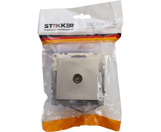 Телевизионная розетка STEKKER 1-местная (механизм), GLS00-7108-03, 75 Ом, 5-862МГц, серия Катрин 39586 – изображение 5