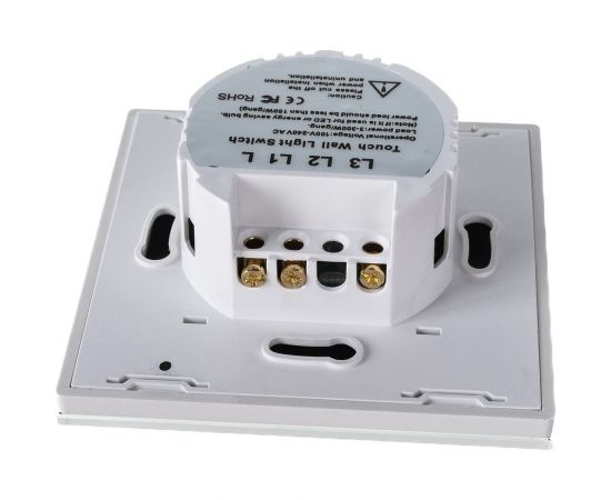 Сенсорный выключатель со стеклянной панелью CGSS изготовленный по технологии Optiwhite на две линии белый Эстетика 86х86 GL-TSP02-WCG – изображение 6