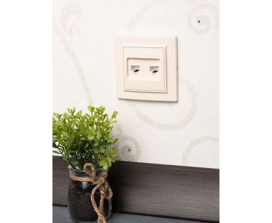 2-местная розетка EKF Минск RJ-45 СП бежевый ERK02-035-20 – изображение 7