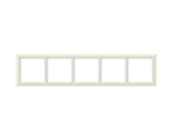 Пятипостовая рамка CGSS горизонтальная/вертикальная, бежевая Практика PL-P105-BGG 