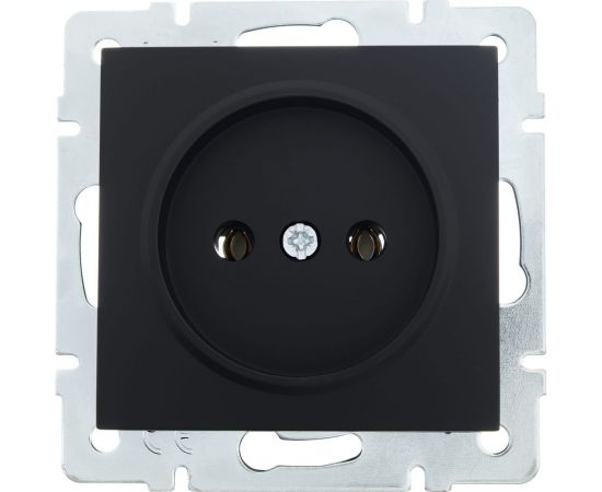 Розетка Lezard VESNA без заземления, ПБТ, чёрный бархат 742-4288-121B 