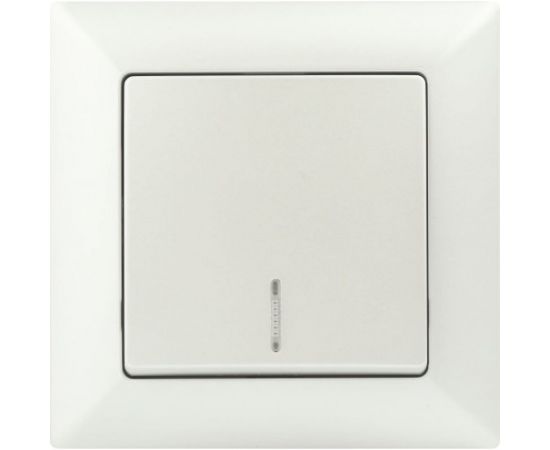 Выключатель Intro Solo 4-102-06 одноклавишный с подсветкой, 10А-250В, IP20, СУ, перламутр, Б0053568 