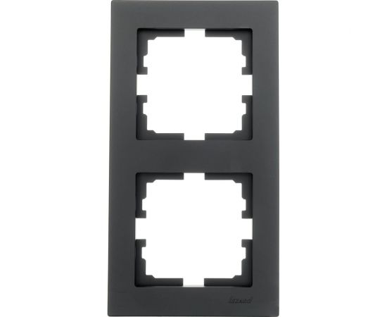 2-ая вертикальная рамка Lezard VESNA без вставки, чёрный бархат 742-4200-152 