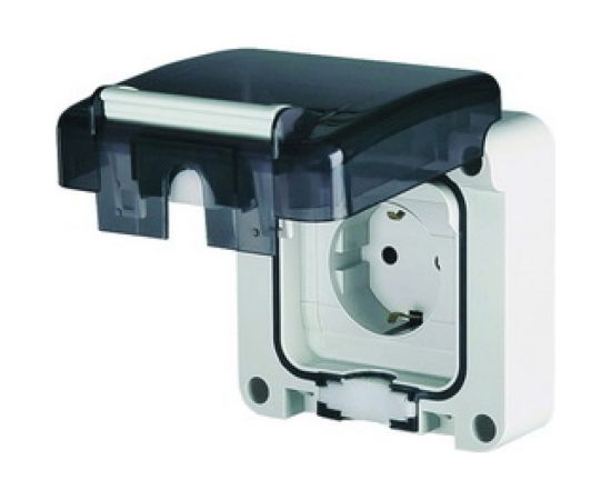 Розетка DKC скрытая установка IP66 с вставленной вилкой DIS1374407 