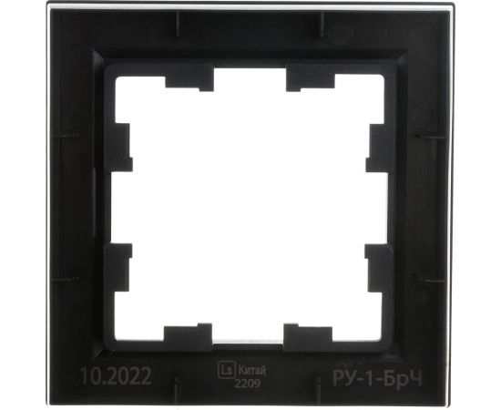 1-местная рамка IEK Brite ру-1-брч черный BR-M12-K02 