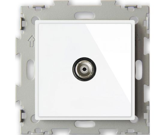 Телевизионная розетка CGSS белая Эстетика GL-W201V-WCG 