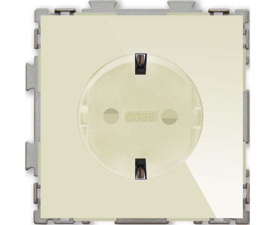 Электрическая розетка с заземлением CGSS 16А бежевая Практика PL-W160A-BGG 