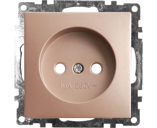 1-местная розетка STEKKER без заземления (механизм), GLS10-7109-02, 250V, 10А с защитной шторкой, серия Катрин, 39595 