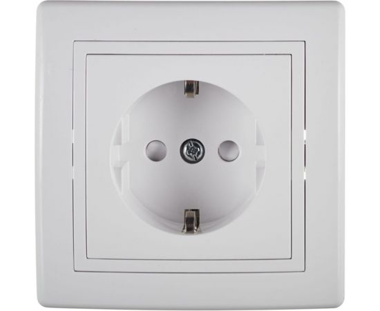 Розетка Aling-conel PRESTIGE 16A 250В с фарфоровой вставкой и защитой, белая 601.00 113027 