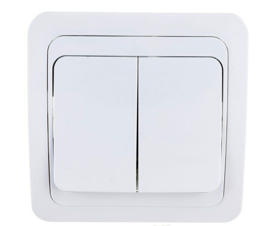 2 клавишный выключатель Econ Мимоза 10А белый 2103 