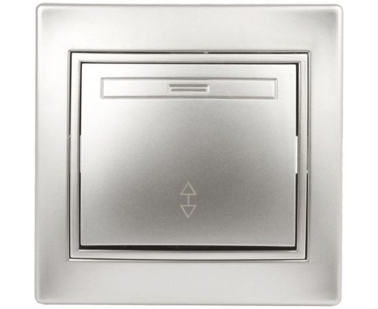 Одноклавишный переключатель Intro Plano 1-103-03 10А-250В, IP20, СУ, алюминий, Б0053746 