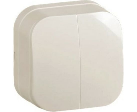 Выключатель IEK ВС20-1-0-ХД 2-клавишный открытой установки 10А GLORY крем. EVH20-K33-10 