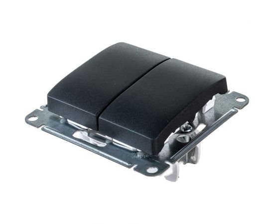 2-клавишный выключатель Schneider Electric GLOSSA 10АХ, АНТРАЦИТ GSL000751 