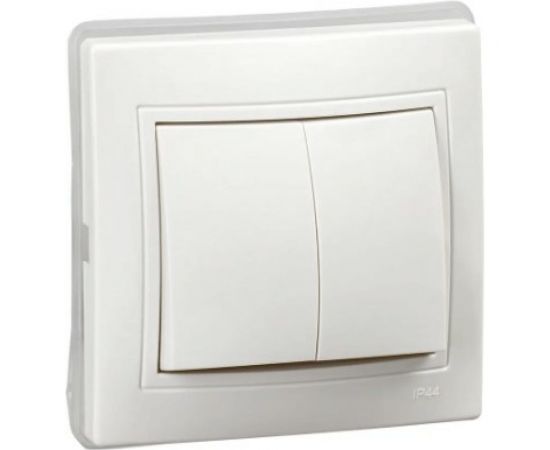 Выключатель IEK KVARTA 2кл ВС10-2-0-КБ-44 10А IP44 бел. KV-V20-10-44-K01 