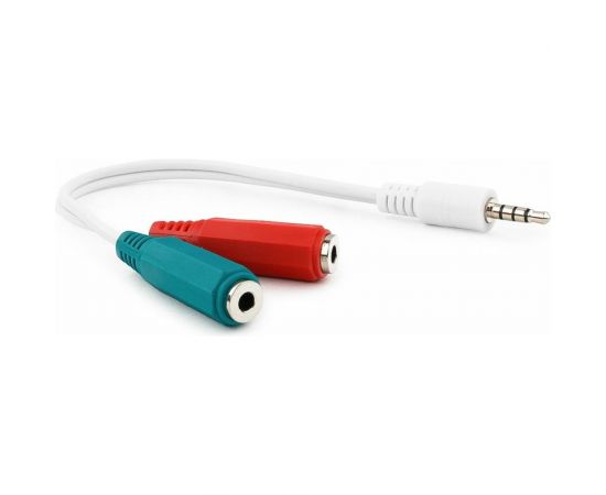 Кабель Cablexpert аудио сигнал джек3.5 4pin папа джек 3.5 наушник мама 3.5микрофон мама 20см CCA-417W 