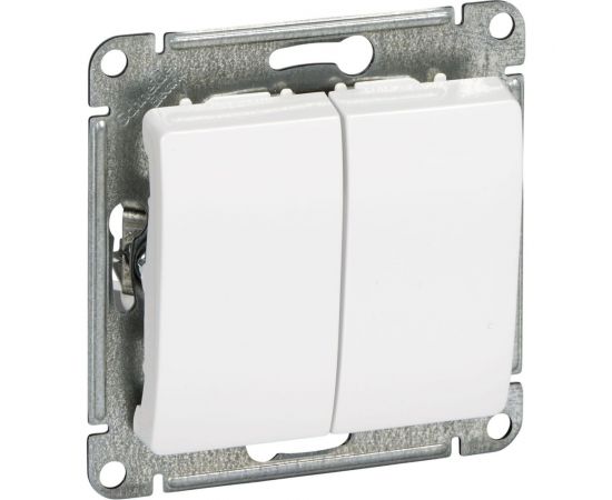 Двухклавишный механизм выключателя Schneider Electric СП GLOSSA 10А IP20 10AX белый GSL000151 