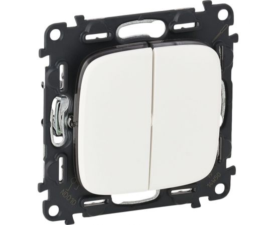 Механизм переключателя Legrand Valena Allure 2-клавишный 10 А 250 В белый Leg 752708 