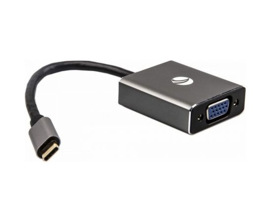 Адаптер VCOM USB 3.1 Type-C/m - VGA/f, 1080@60Hz, Aluminum Shell, CU421T 