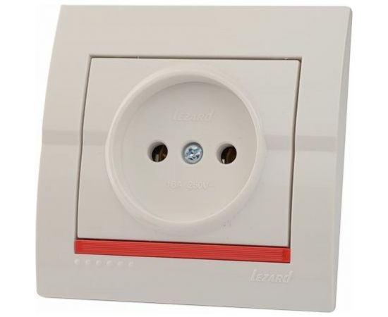Розетка Lezard DERIY без заземления ПБТ белый 702-0202-121 