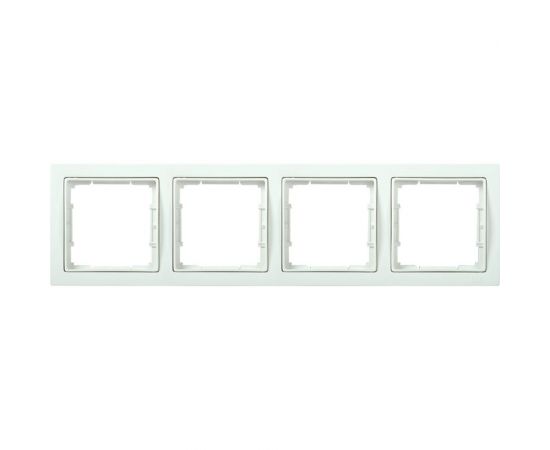 4-местная рамка IEK РУ-4-ББ BOLERO Q1 квадратная, белый EMB42-K01-Q1 