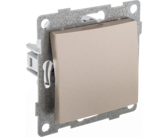 Механизм выключателя GUSI ELECTRIC Bravo 1 клавиша, самовозвратный, СУ, 10А, 250В, шампань С10В6-027 