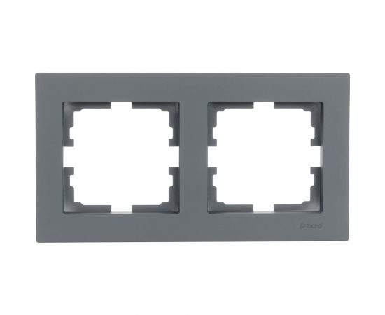 2-ая горизонтальная рамка Lezard VESNA без вставки, графит 742-3400-147 