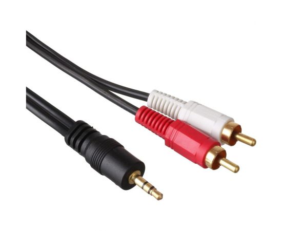 Аудио кабель ExeGate EX-CCA-458-5.0 3.5mm Jack M 2xRCA M, 5м, позолоченные контакты 225928 