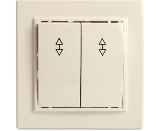 2-клавишный переключатель STEKKER psw10-9008-02, 250в, 10а, серия эрна, слоновая кость, 39920 