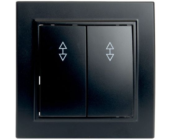 2-клавишный переключатель STEKKER psw10-9008-03, 250в, 10а, серия эрна, черный, 39921 