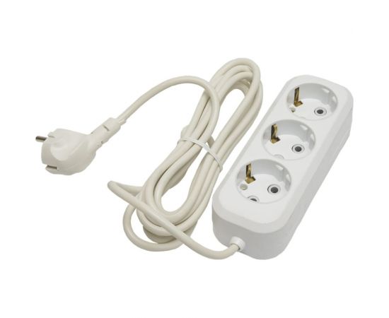 Удлинитель STEKKER 3 гнезда с/з 3x0,75, 3м , серия Home HM01-31-03 ,Ухз-10 39214 