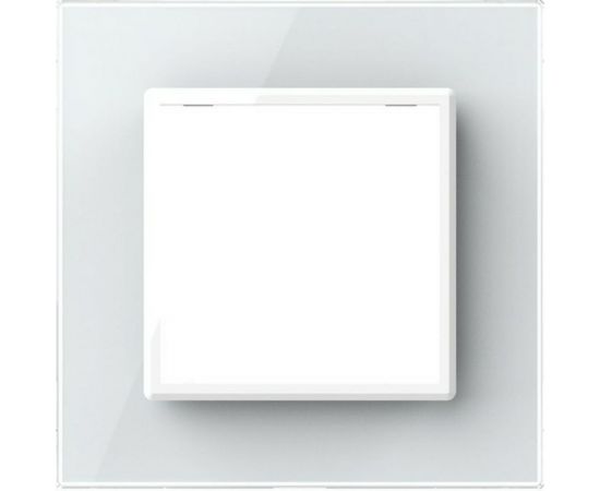 Рамка для розетки LIVOLO 1 пост, цвет белый, стекло BB-C7-SR-11 – изображение 2