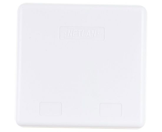 Настенная розетка NETLAN 2 порта, категория 5e, RJ45/8P8C, неэкранированная, белая, EC-UWO-2-UD2-WT-10 – изображение 2
