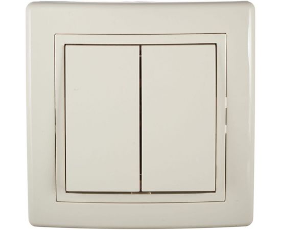 Альтернативный двухклавишный выключатель Aling-conel PRESTIGE 10AX 250В, бежевый 6072.99 113158 – изображение 2