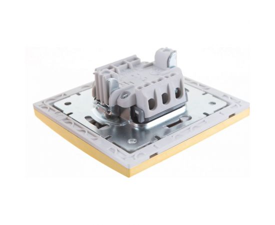 Выключатель LEZARD RAIN белый с бок. вст. Золото 703-0226-100 – изображение 2