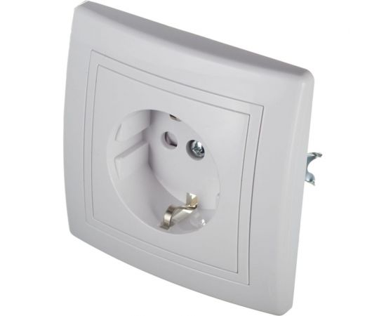 Розетка Aling-conel PRESTIGE 16A 250В с фарфоровой вставкой и защитой, белая 601.00 113027 – изображение 2