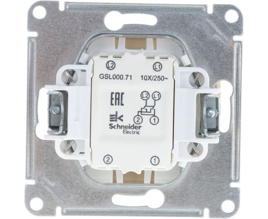 Механизм переключателя Schneider Electric перекрестный 1-клавишный GLOSSA бежевый SchE GSL000271 – изображение 2