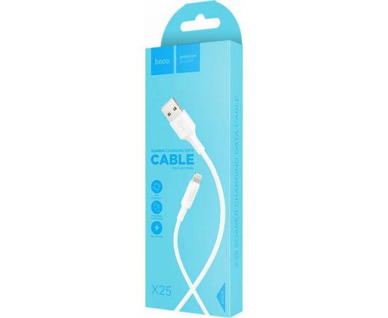 Кабель USB 2.0 Hoco X25, AM/Lightning M, белый, 1м 6957531080114 – изображение 2