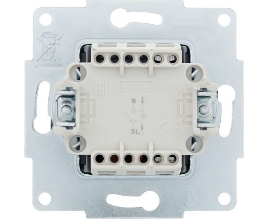 Выключатель Lezard VESNA с подсветкой чёрный бархат 742-4288-111 – изображение 2