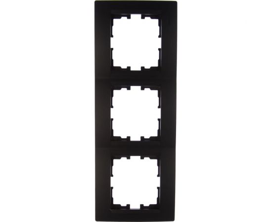 3-ая горизонтальная рамка Lezard KARINA без вставок, чёрный бархат 707-4200-148 – изображение 2