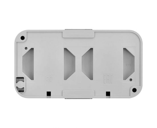 Розетка Bylectrica 2-местная, открытая установка, с заземляющим контактом, со шторкой IP54, серия ПРАЛЕСКА АКВА, серый, РА16-103 03 – изображение 2