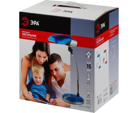 Настольный светильник ЭРА NE-301-E27-15W-S серебро Б0004463 – изображение 2