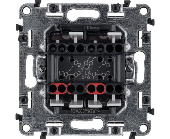 Механизм переключателя Legrand Valena Allure 2-клавишный 10 А 250 В белый Leg 752708 – изображение 2