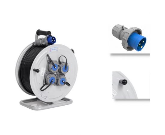 Кабельный удлинитель на катушке MTG металлический 50м MT258 30904 – изображение 2