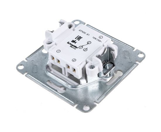 1-клавишный механизм переключателя Schneider Electric ATLAS DESIGN сх.6 10АХ белый ATN000161 – изображение 2