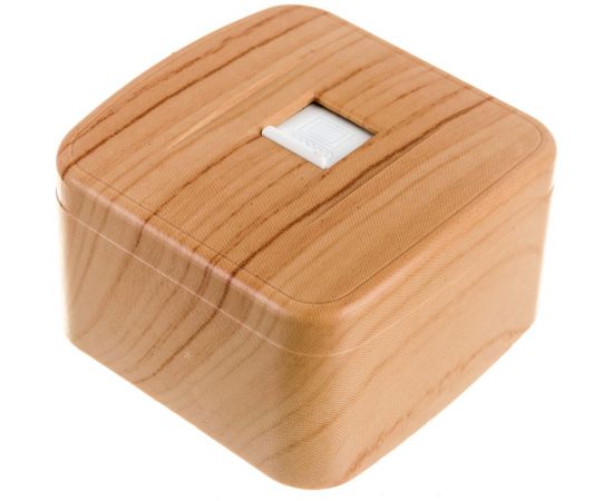 1-местная розетка EKF Минск RJ-45 ОП, 1А, 120В, светлое дерево EGK01-035-30 – изображение 2