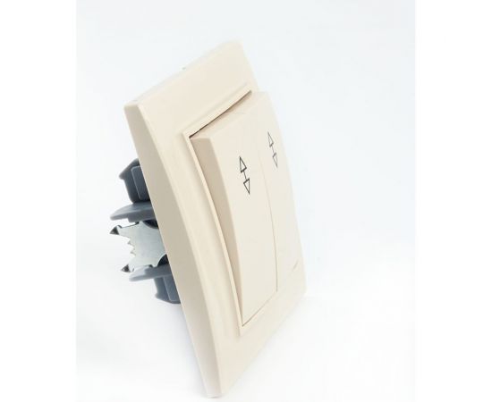 2-клавишный переключатель STEKKER psw10-9008-02, 250в, 10а, серия эрна, слоновая кость, 39920 – изображение 2